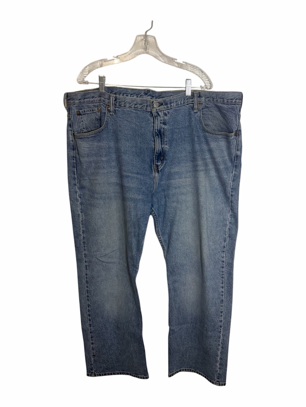 Levi's 501 Mens W40 L30 Light Wash Straight Button Fly Jeans Vintage Denim